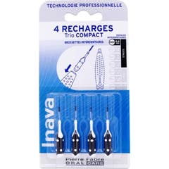 Inava Trio Compact Recarg Escova Interdent Pret 0,6Mm 4 Unidades
