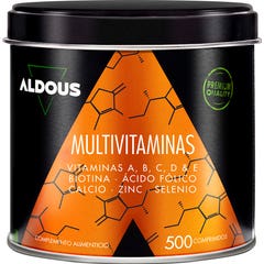 Aldous Bio Multivitaminas C D E A B Biotina Cálcio Zinco 500comp