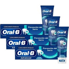 Oral-B Advanced Prevenção Tártaro Pasta Dentes Hortelã 3x75 ml
