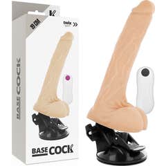 Basecock Vibrador Realístico Controle Remoto Natural 19cm 1pc