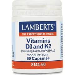 Lamberts Vitamina D3 1000 Ui Y K2 90 µg 60 Caps Lamberts,