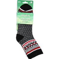 AirPlus Meias Hidratantes Aloe Homem Cinzento Preto 41-47