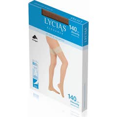 Lycias Elegance Meia AD 140Den Preto Tamanho 2 1 Par