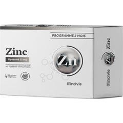 Minolvie Zinco Lipossoma 15mg 60 Pérolas