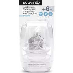 Tetina Suavinex Silicone Anatômica T2L 2 U