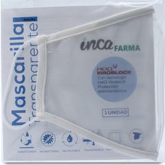 Inca Farma Máscara Transparente Branca Júnior 1 unidade