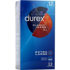 Durex Classic Jeans XL Preservativos 12 Unidades