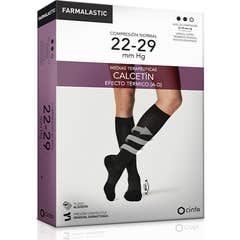 Farmalastic Meia Curta Efeito Térmico Normal EG Preto 1 Par