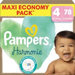 Pampers Harmonie Fraldas Tamanho 4 9-14 kg 78 unid.