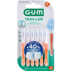 Escova Interdental de Viagem Antibacteriana Ultrafina 0.9mm 6 pcs