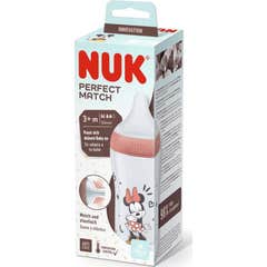 Nuk Perfect Match Mamadeira Silicone 3+M Minnie 260ml 1 Unidade