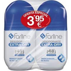 Desodorizante Farline Roll-On Extra Seco 2x50ml