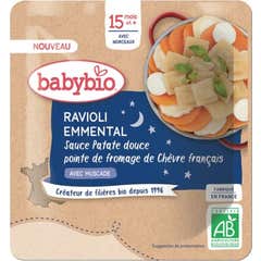 BabyBio Ravioli Emmental Patata Dulce Queso Cabra Bio 195g