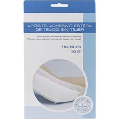 Gran Cruz Apósitos Adhesivos Tejido Sin Tejer 15x10cm 10uds