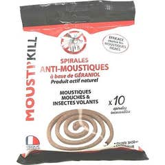 Mousti'kill Espirales Antimosquitos 10uds