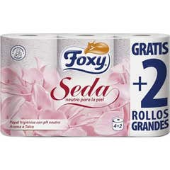 Sanita de Seda Foxy Toilet Tissue Ph Neutral Talco 6pcs