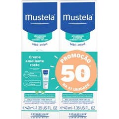 Mustela Stelatopia Creme de Rosto Emoliente 2x40ml