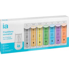 Interapothek Pack Organizador Semanal Comprim 3 Doses + Cortador