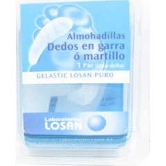 Gelastic Dedo Losan Pad Garra Suporte Digital Tamanho Pequeno 1 Par