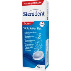 Steradent Triple Action Plus Limpiador Prótesis Dental 60comp