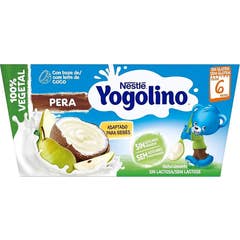 Yogolino Pack Boiões Coco e Pera +6m Sem Glúten 4x90g