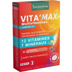 Santarome Vita'Max Junior 4+ Sabor Frutos Vermelhos 30comp