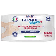 Idrofil Germol Wipes+ Toallitas Limpiadoras Manos 64uds