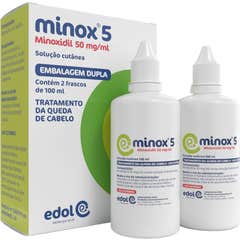 Edol Minox 5 Minoxidil 50mg/ml Solução Cutânea 2x100ml