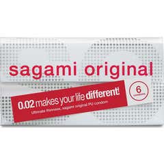 Sagami Original 0.02 Non Latex Condom 6 Unidades