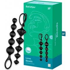 Satisfyer Love Beads Anal Balls Preto Preto 1pc
