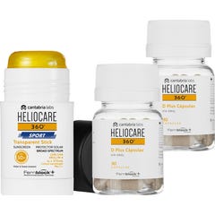 Heliocare 360º D Plus 2x30 cápsulas + BRINDE Heliocare 360º Sport Stick Protetor Solar Transparente SPF50+ 25 g