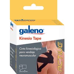 Galeno Kinesio Tape 5Mx5cm Preto 1 Unidade