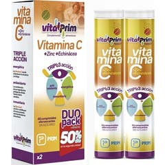 VitalPrim Pack Vitamina C Tripla Ação Efervescente 2x24comp