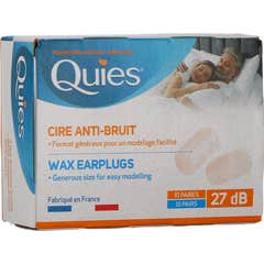 Quies Proteção Auditiva em Cera Natural Tamanho Grande 10 unid.