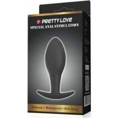 Plug anal de Silicone Âncora Anal Pretty Love Plug 8.5 Cm Preto 1pc