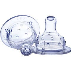 Tetina de silicone boca larga Nuby 3 posições 2uds