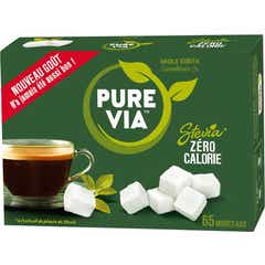 Pure Via Stevia Zero Calorias 65 Quadrinhos 130g