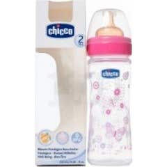 Chicco Biberon Pp T Fluxo Fisiológico Regular Pink 250ml 2m +