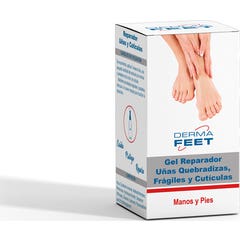 Dermafeet Gel Reparador Uñas Quebradizas Fragiles y Cuticula 15ml