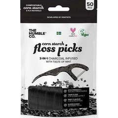 O Humble Co fio dental de carbono 50 pcs