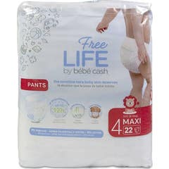 Freelife Bebecash Pants Infant Nappy Maxi Tamanho 4 8-15kg 22pcs