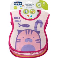 Chicco Easy Meal Babete Girl 6M+ 3 Unidades