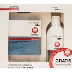 Cumlaude Advance Man tratamento anti-queda de cabelo 15 ampolas + shampoo anti-queda de cabelo 200ml