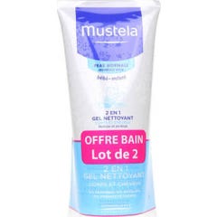 Mustela Baby Baby Baby Gel 2En1 Hair Body 2X200Ml