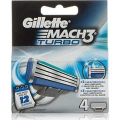 Gillette Mach 3 Turbo Recarga 4 Unidades