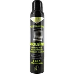 Akileine Deo Foot Spray Deo e Anti-Perspirante e Sanitizante de Sapatos Preto Spray + 33% Soit Oferecido 200 Ml