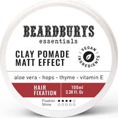 Beardburys Essentials Cera Clay Pomade Efeito Mate 100ml