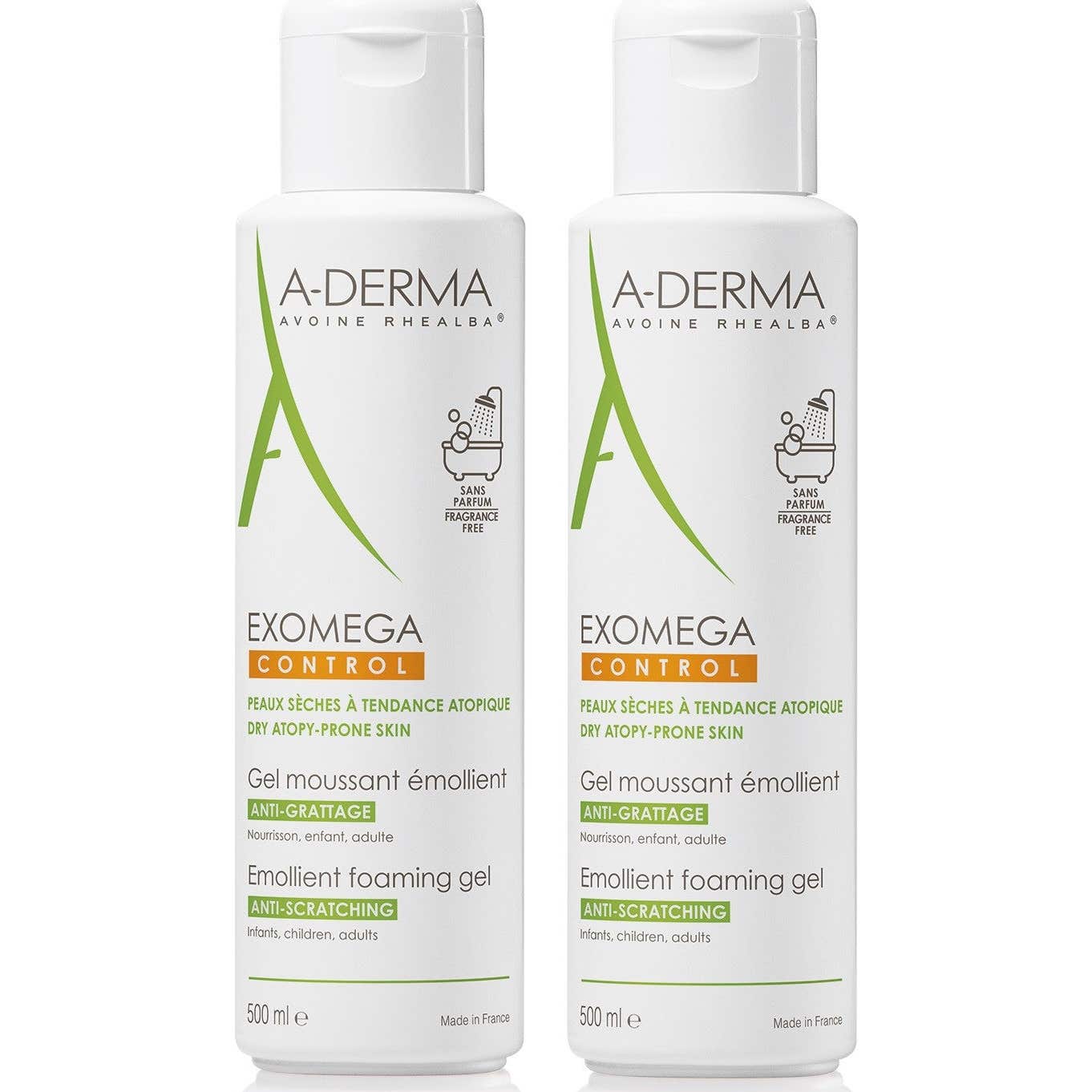 A-Derma Exomega Control Gel Moussant Emoliente 2X500Ml-image