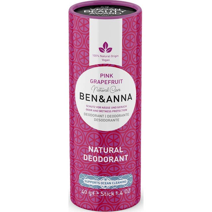 Ben & Anna Natural Deodorant Stick Pink Grapefruit 40G-image