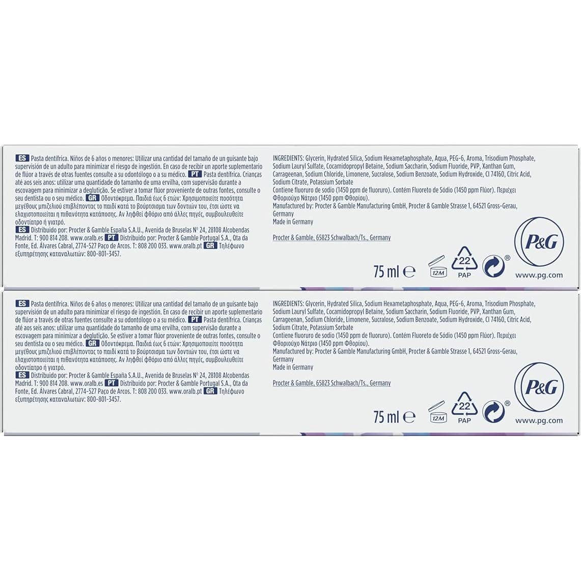 Oral-B 3D White Advanced Luxe Perfection 2X75Ml-image